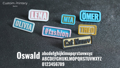 Custom galaxy-patterned Crocs with personalized name charms 'AZRA' and '#fashion' from Custom Printery Berlin, worn with white socks in an indoor setting