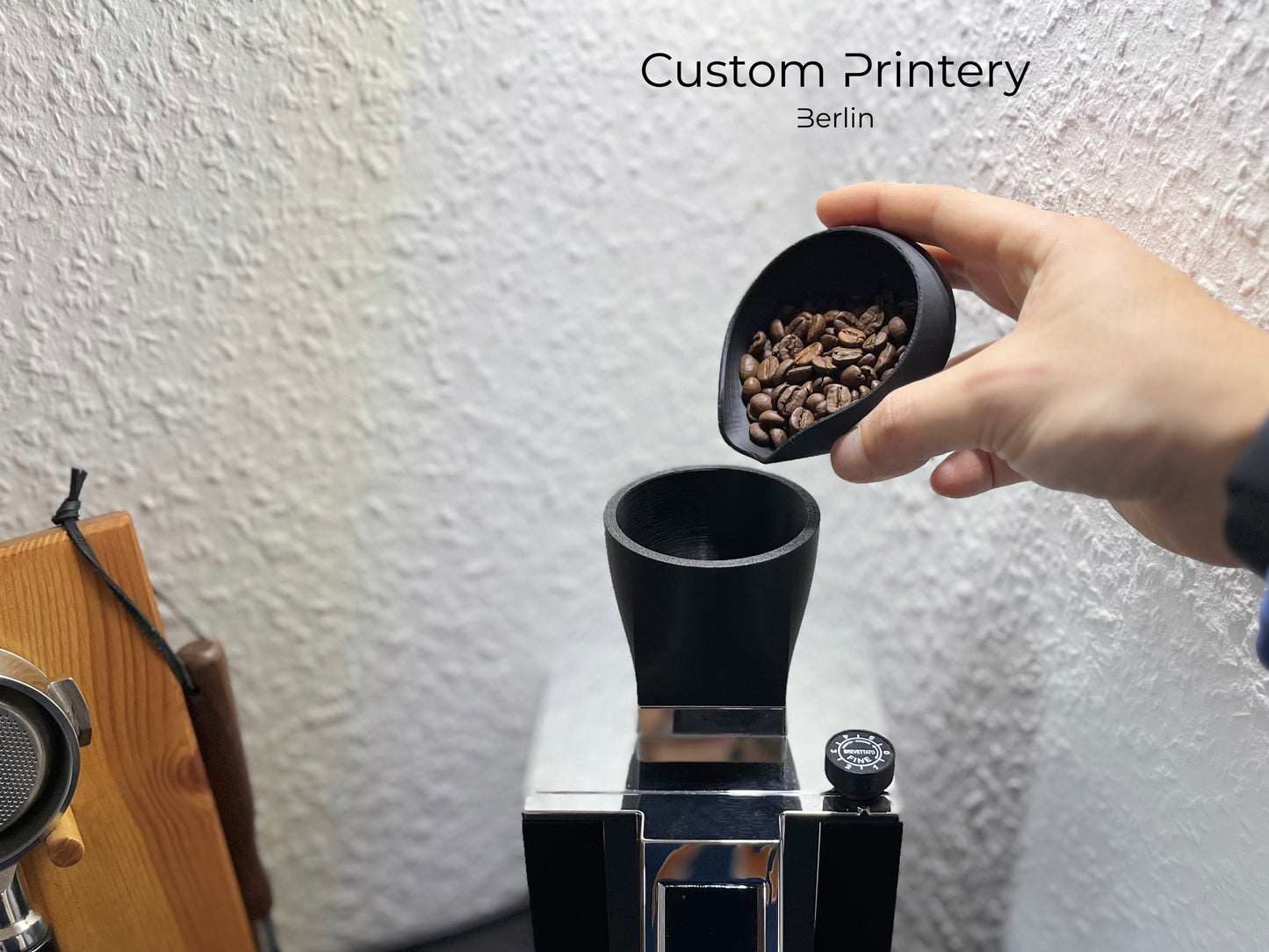 Kaffeebohnen Dosierschale Messbecher Einfülltrichter Espresso Barista