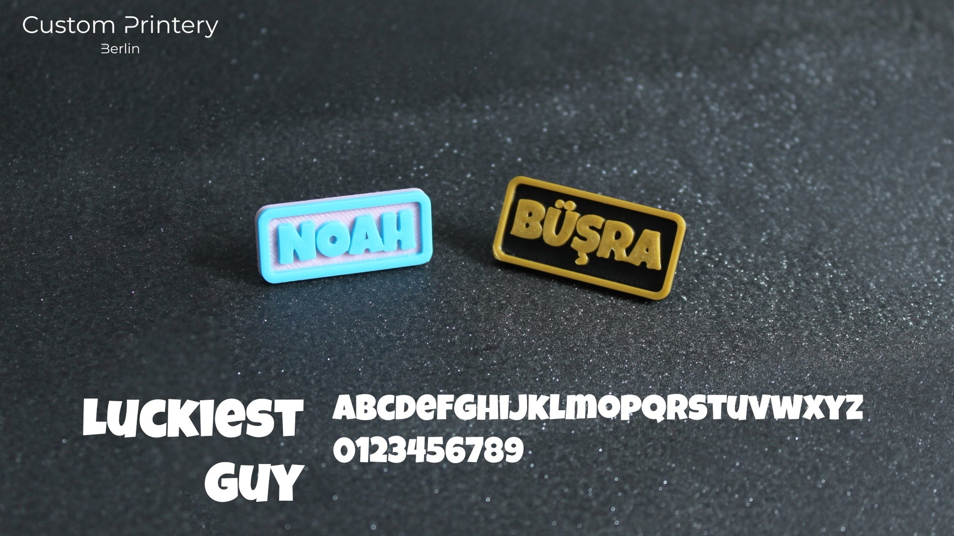 Custom galaxy-patterned Crocs with personalized name charms 'AZRA' and '#fashion' from Custom Printery Berlin, worn with white socks in an indoor setting