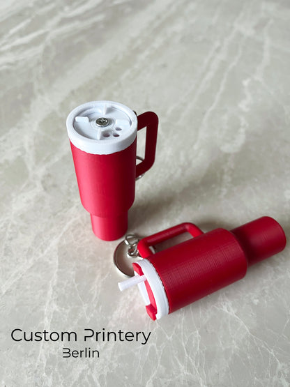 Stanley Tumbler Quencher Cup inspirierter Schlüsselanhänger und Salzstreuer Stauraum Aufbewahrung